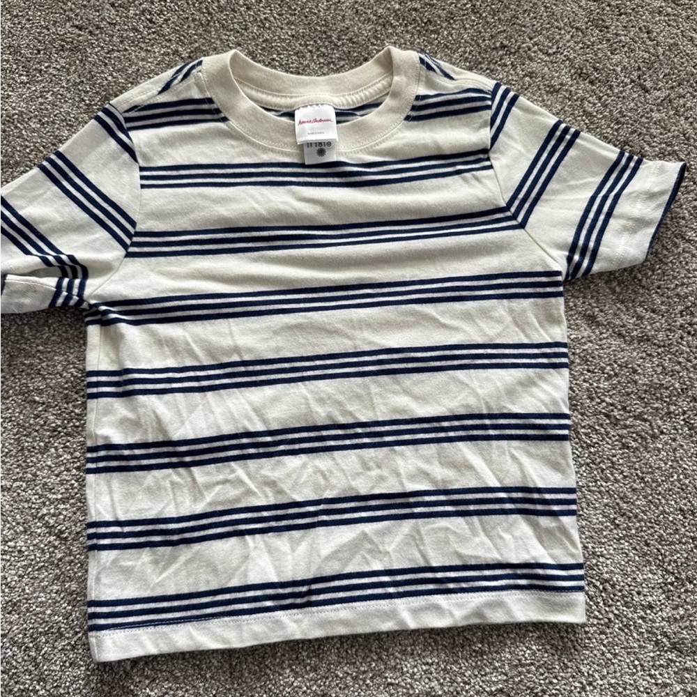 Hanna Andersson Blue and White Short Sleeve Tee